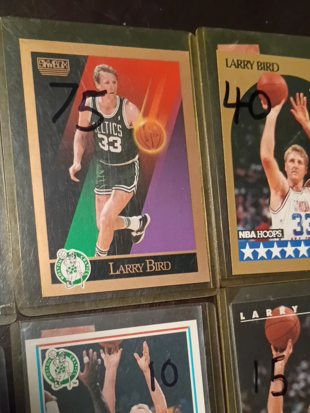 Larry bird Bundle Of 6 Sports Cards Fleer Skybox Upper Deck NBA Hoops All Star